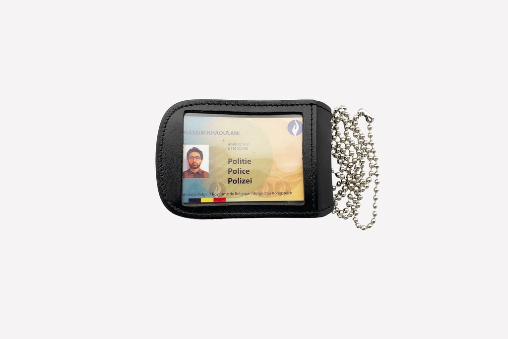 Police Identification Badge with Chain Holder