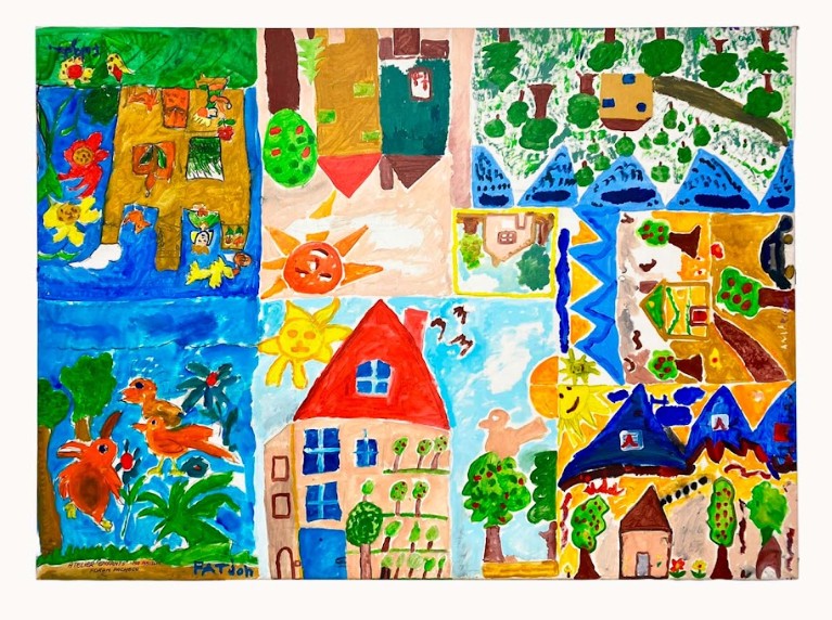Whimsical Patchwork of Sunny Landscapes