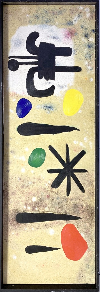 Abstract Symbols on Textured Canvas