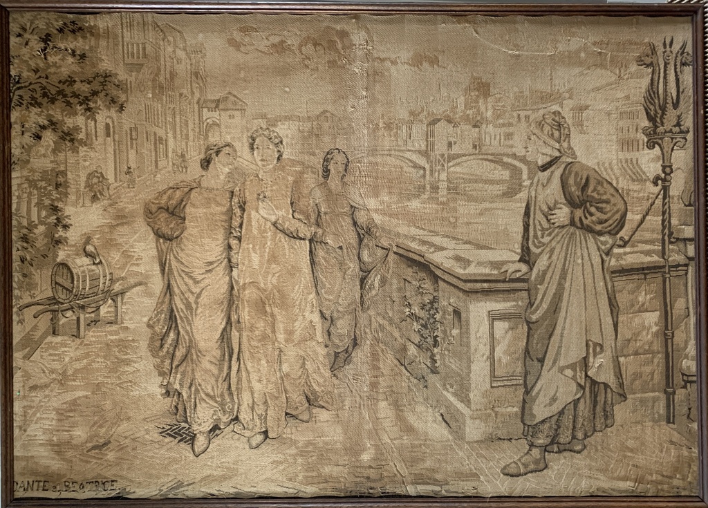 Dante and Medieval Florence Tapestry Scene