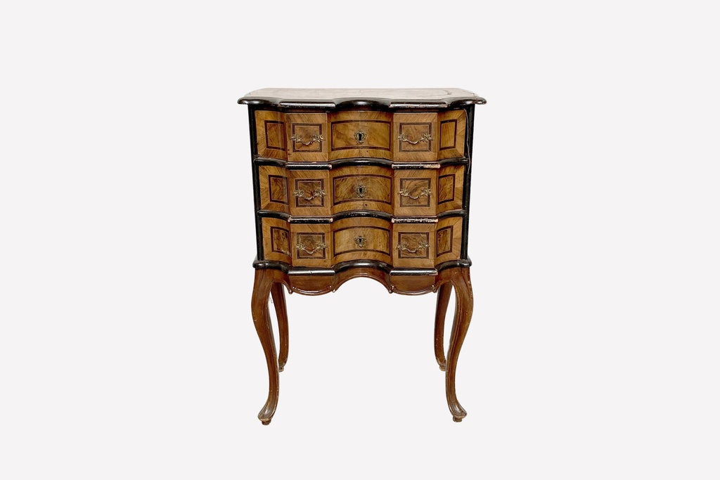 Ornate Antique Italian-Inspired Chest of Drawers on Cabriole Legs