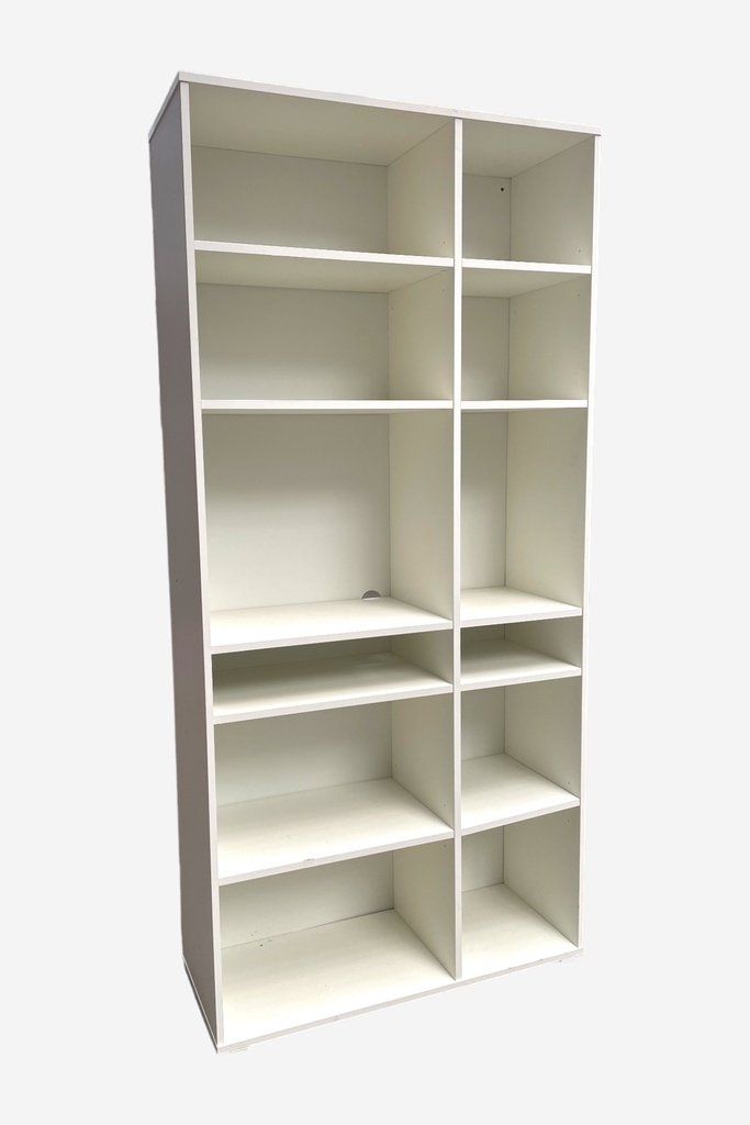 White Double Column Storage Shelf