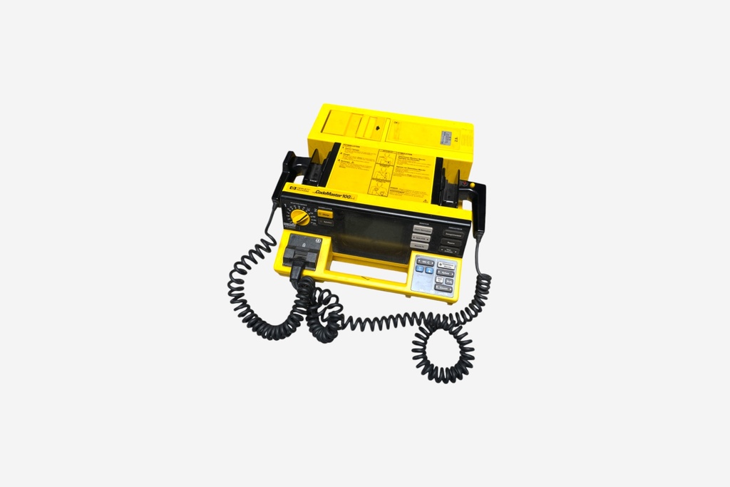 Vintage Yellow Portable Defibrillator