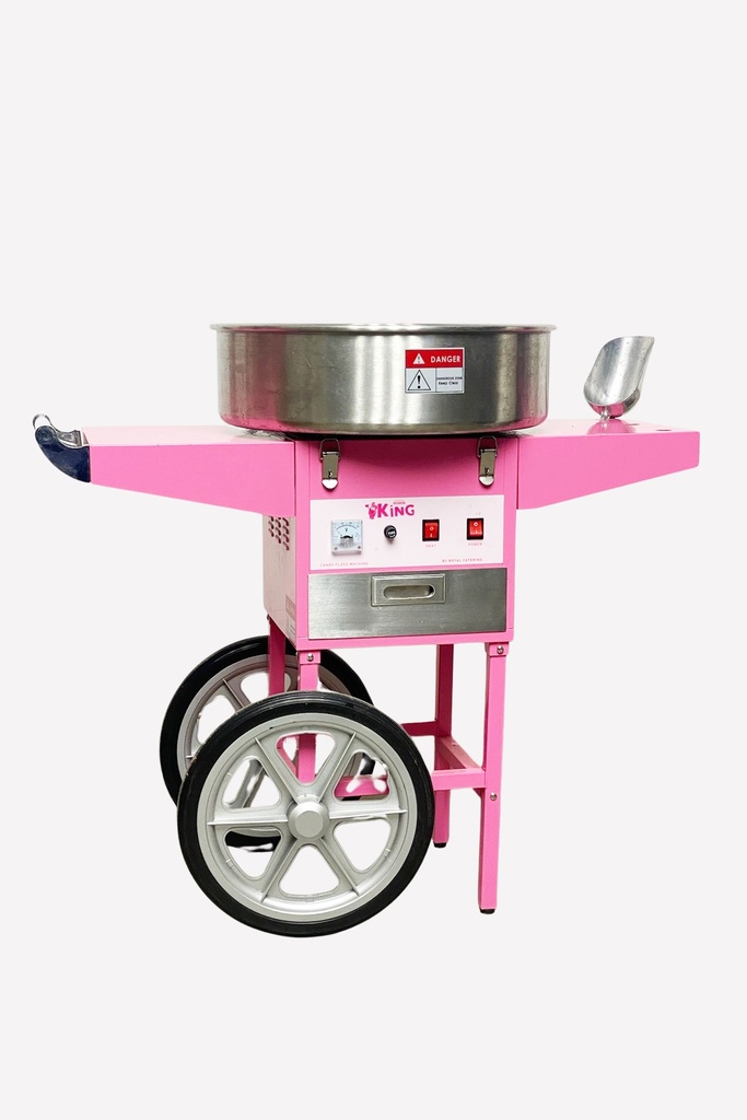 Retro Pink Cotton Candy Machine on Wheels