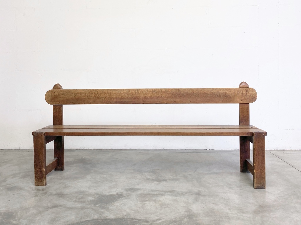Rustic Wooden Church Pew Bench