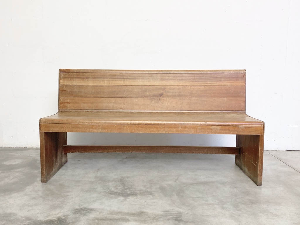 Vintage Wooden Church Pew Bench