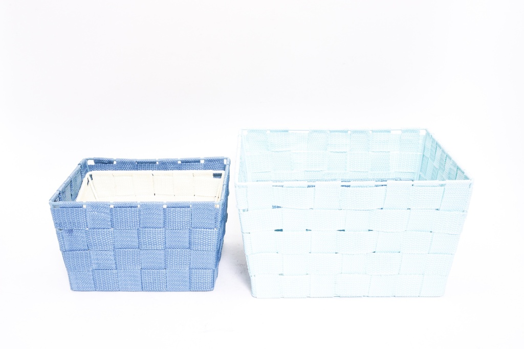 Woven Pastel Storage Baskets Duo