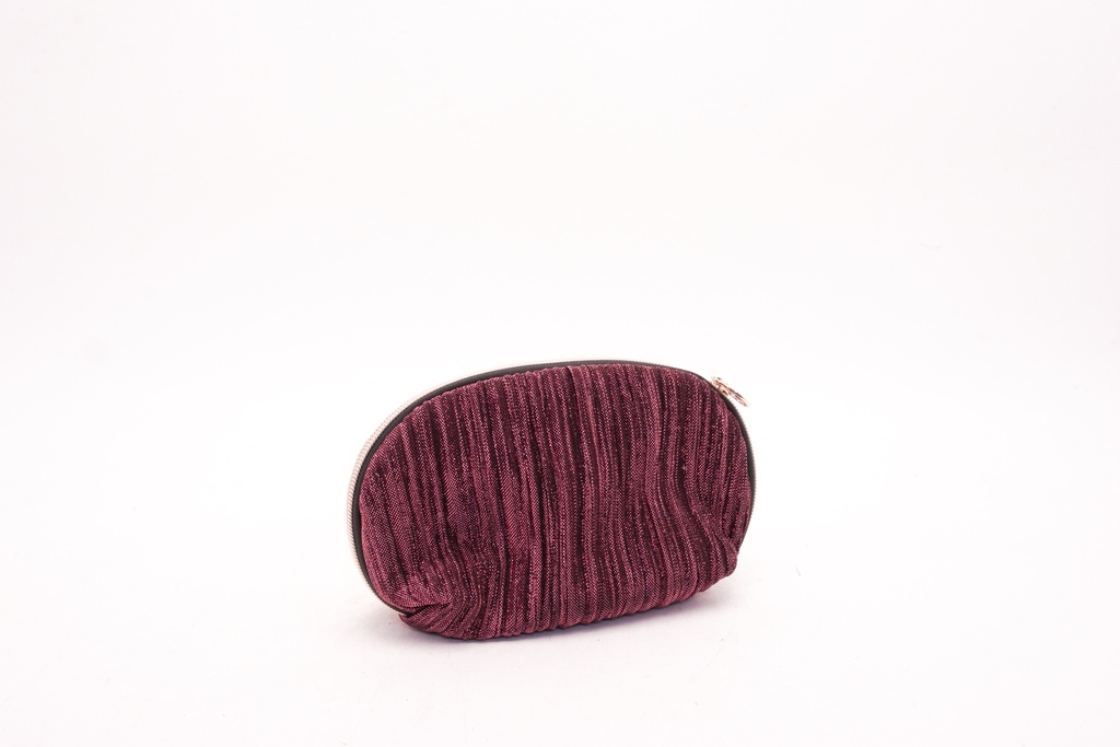 Plum Textured Makeup Pouch