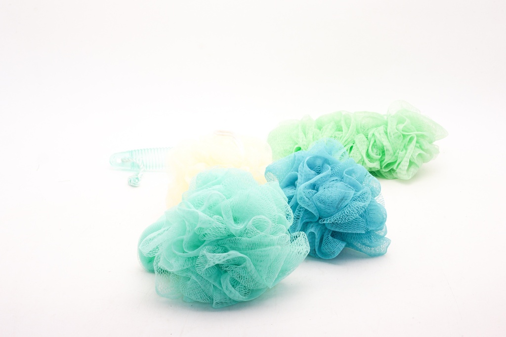Pastel Shower Poufs Arrangement