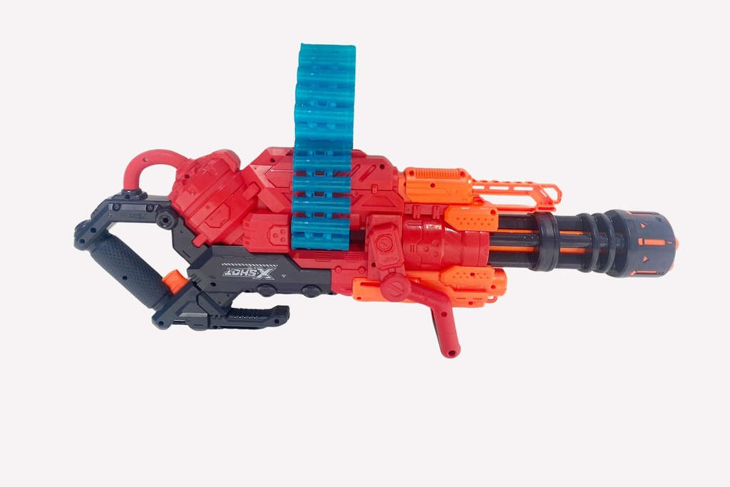 Red and Orange Gatling Foam Dart Blaster
