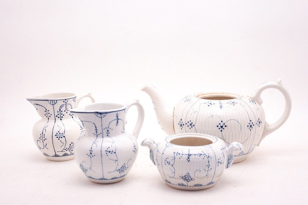 Blue and White Ceramic Tea Set