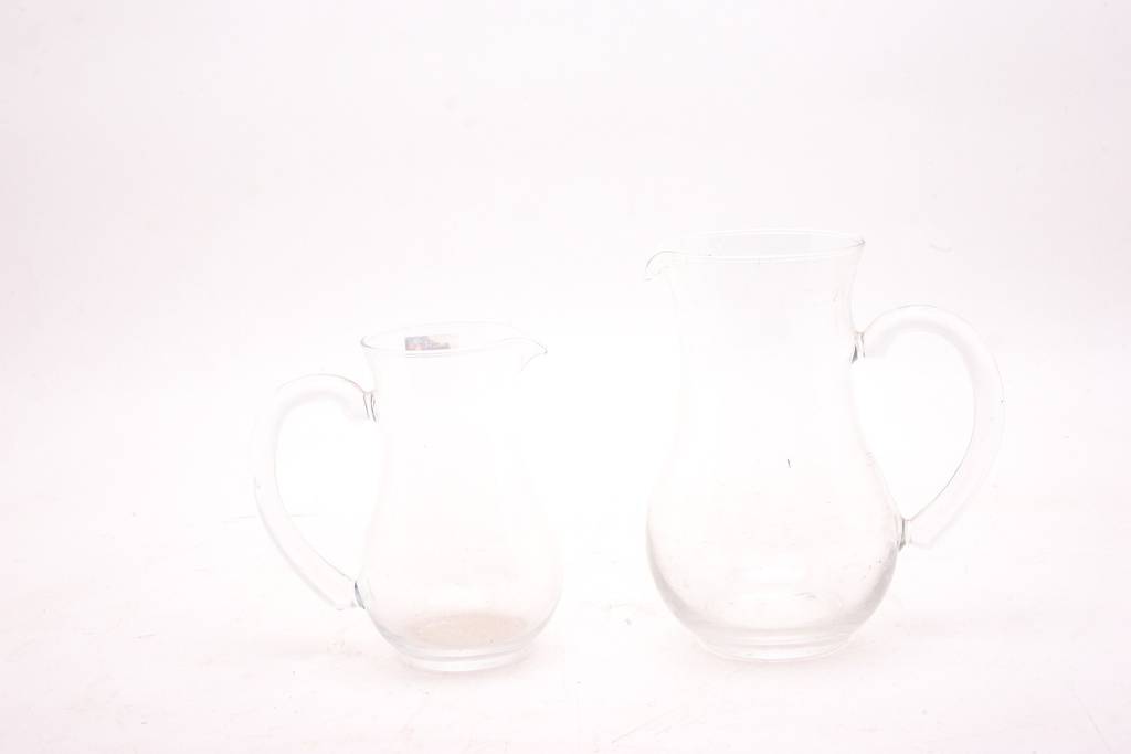 Clear Glass Pitcher Set - Small and Large