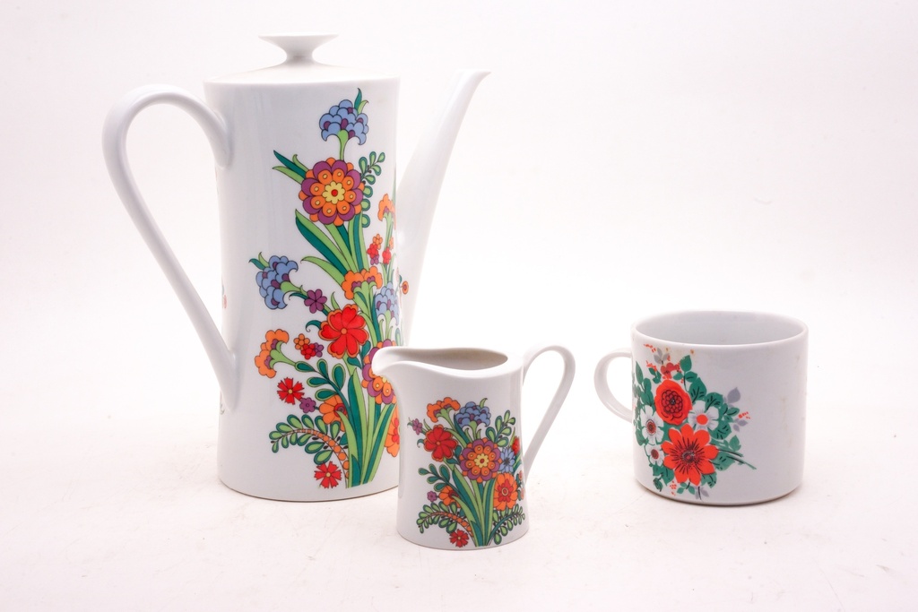 Retro Floral Ceramic Tea Set