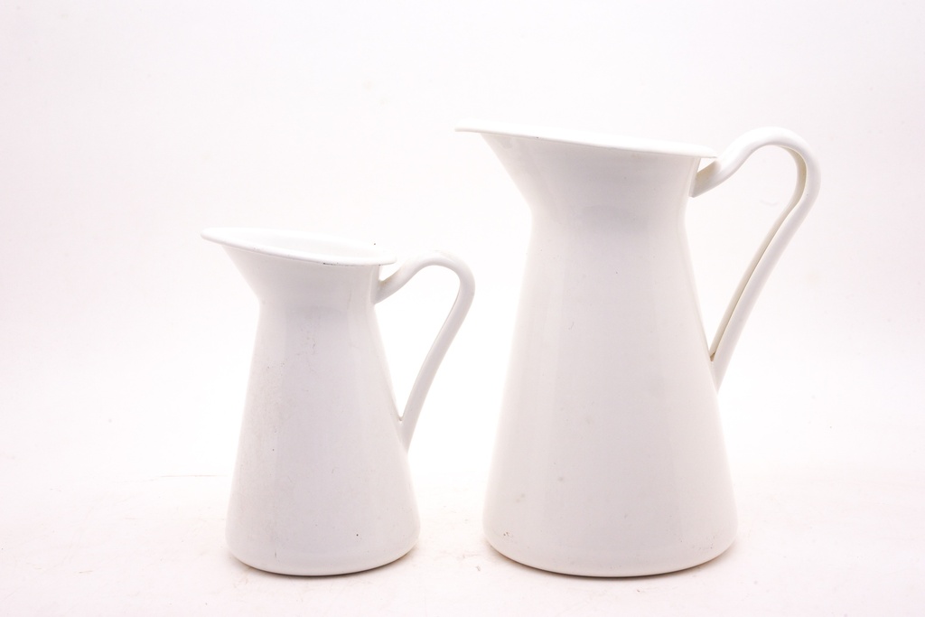 Minimalist White Ceramic Pitcher Set