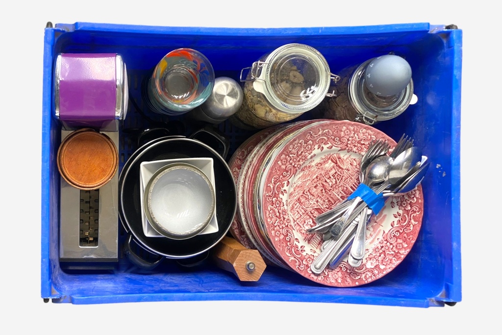 Crate of Kitchenware Essentials