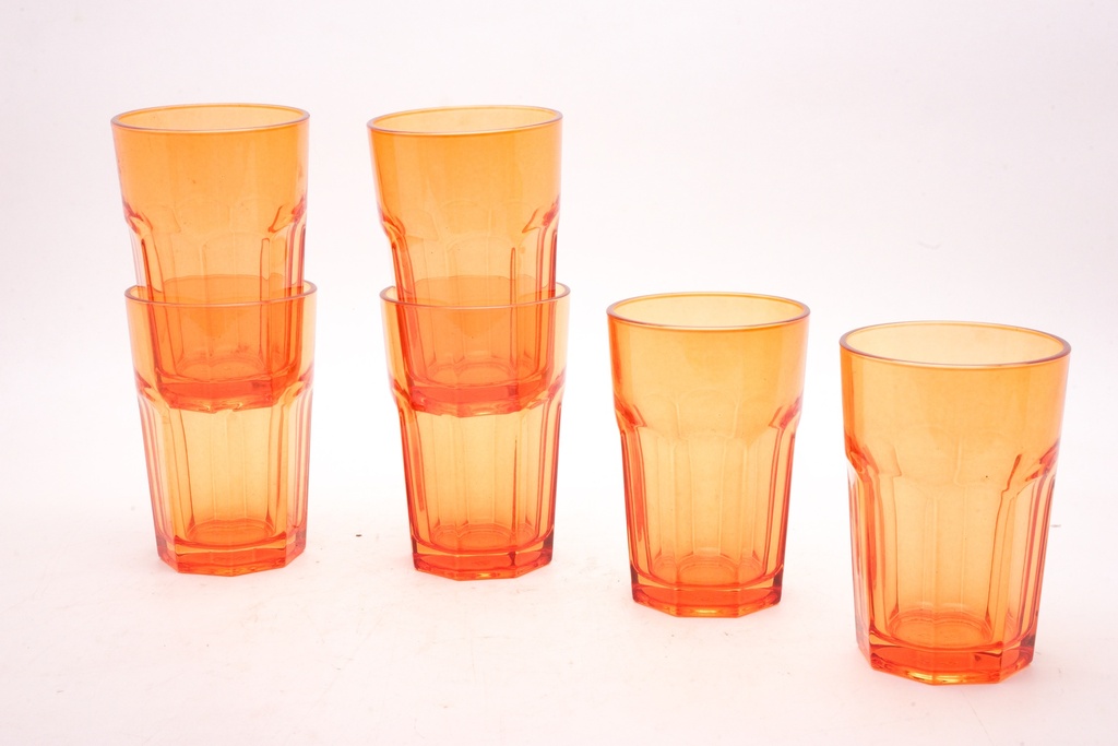 Stackable Orange Tumbler Set