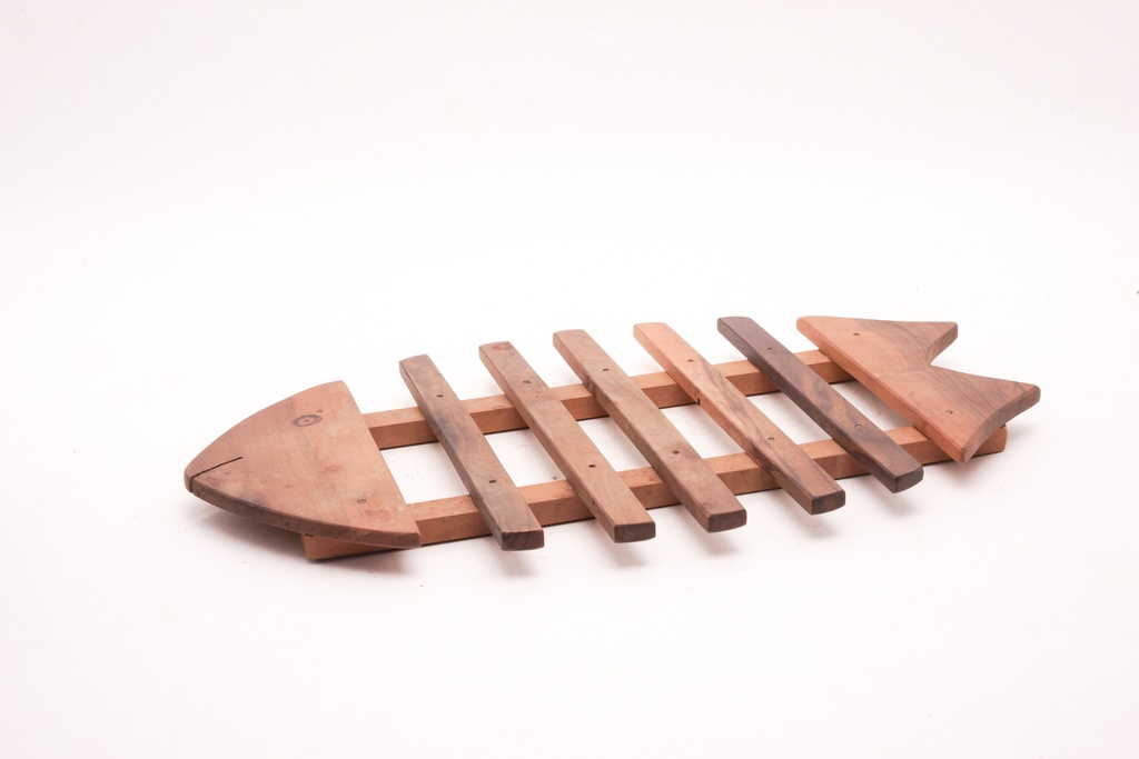 Rustic Wooden Fish Skeleton Decor
