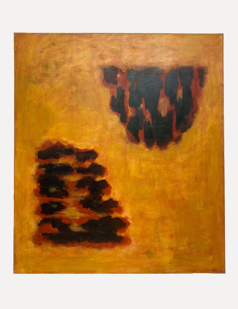 Amber Dusk Abstract Painting