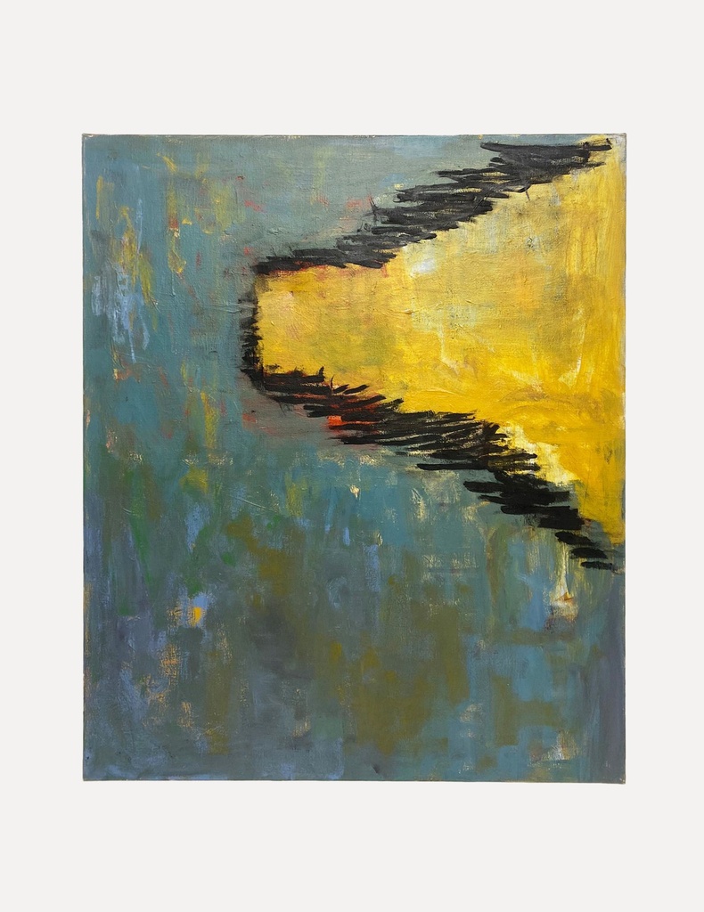 Golden Horizon Abstract Canvas