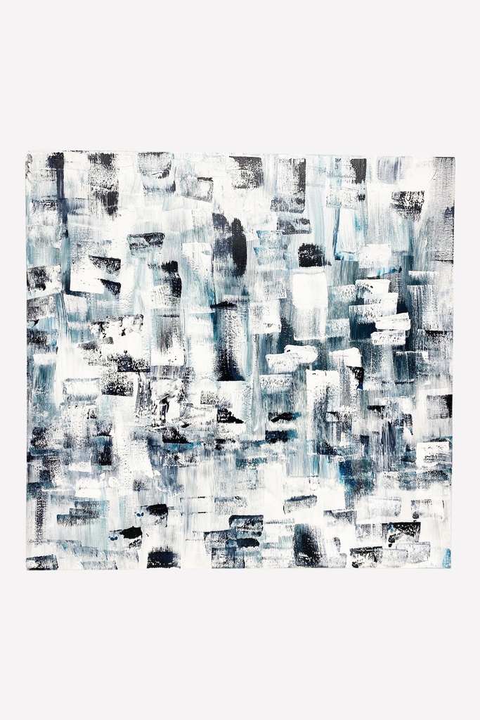 Abstract Frosted Brushstrokes Wall Art