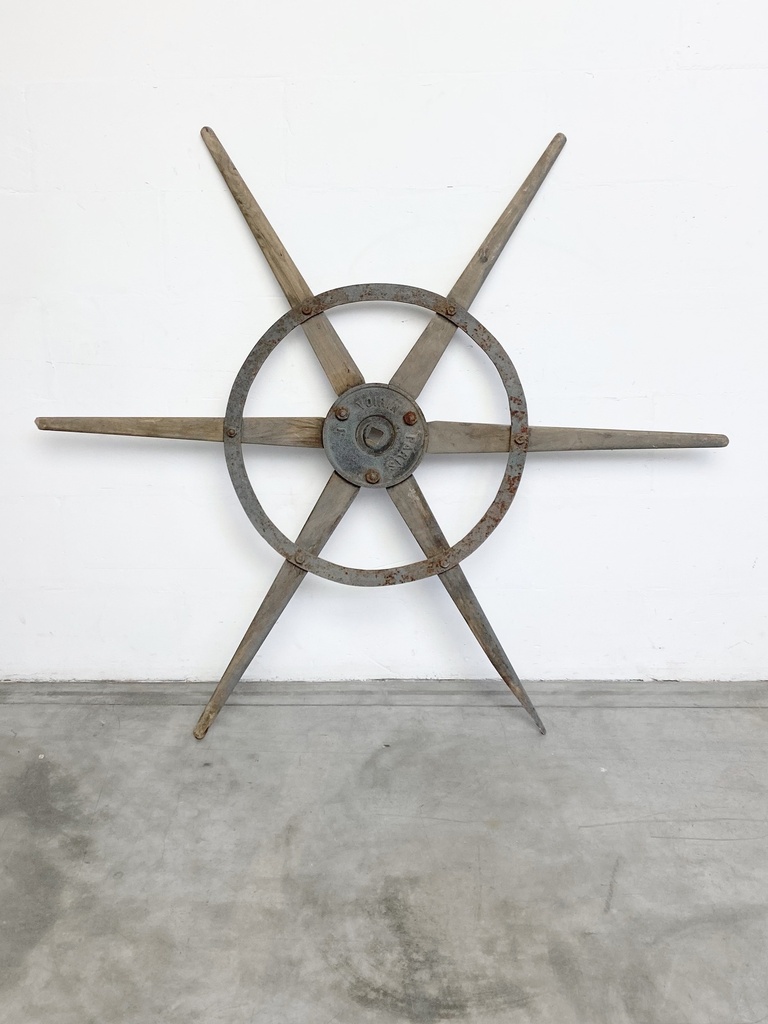 Rustic Industrial Spoked Wheel Wall Decor