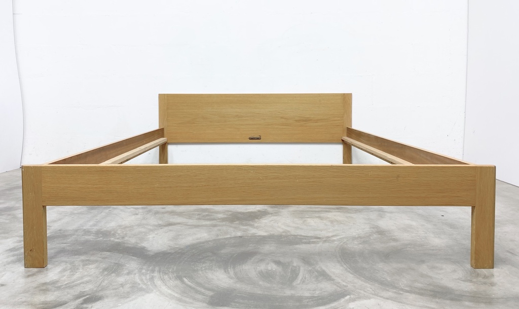 Minimalist Light Oak Bed Frame