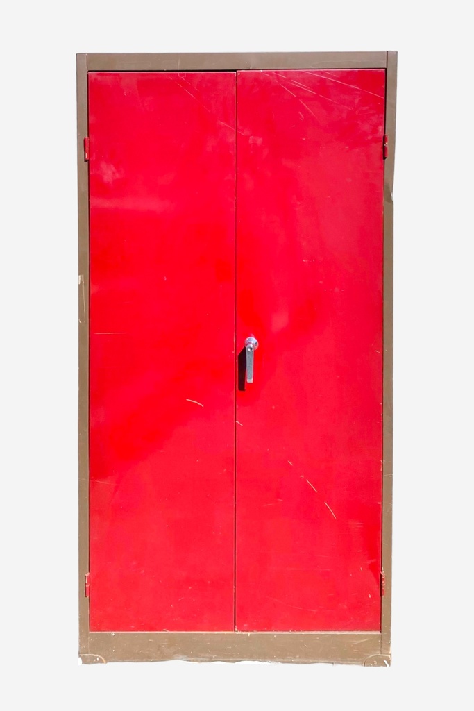 Industrial Red Metal Storage Cabinet