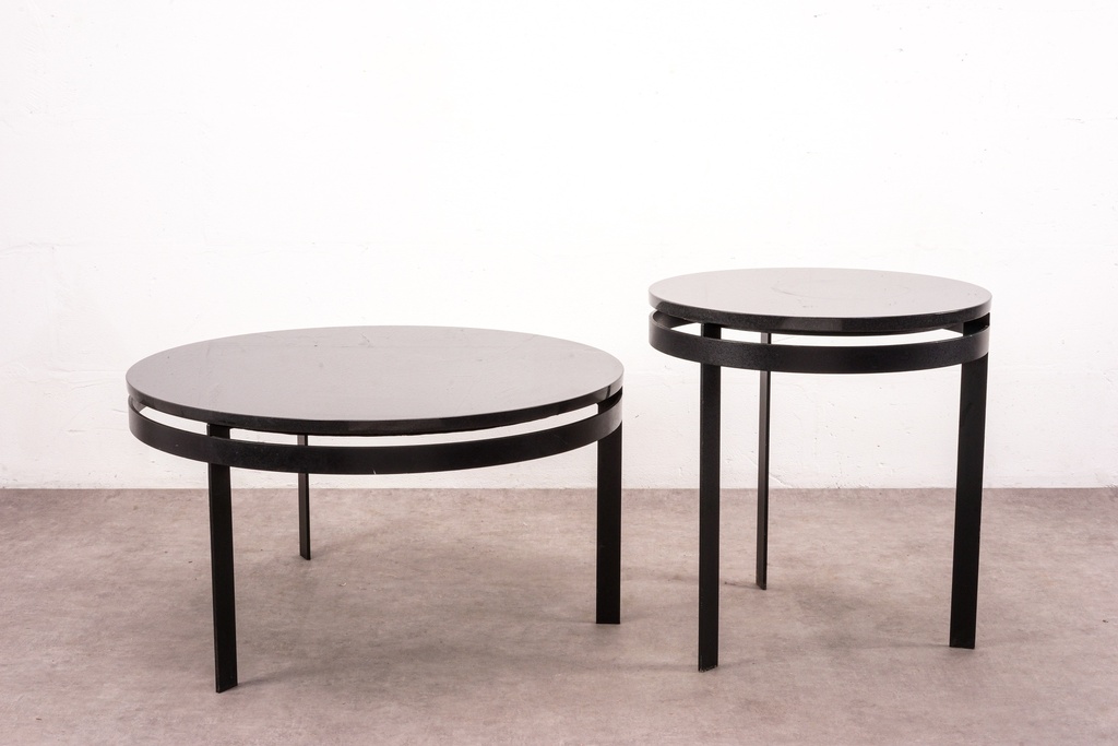 Minimalist Black Metal Nesting Tables