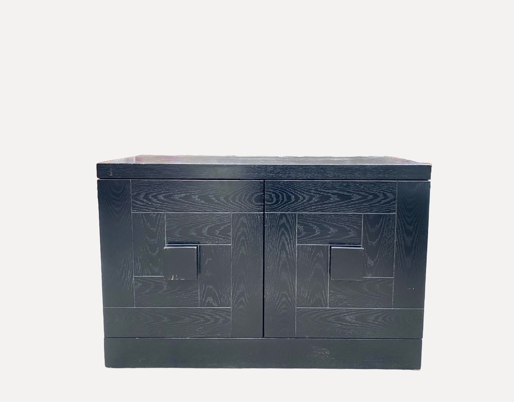 Modern Geometric Woodgrain Cabinet