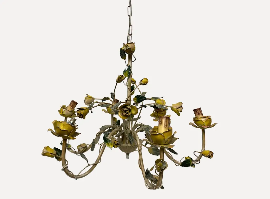 gold flowers hanging lamp